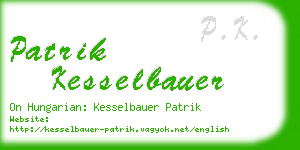 patrik kesselbauer business card